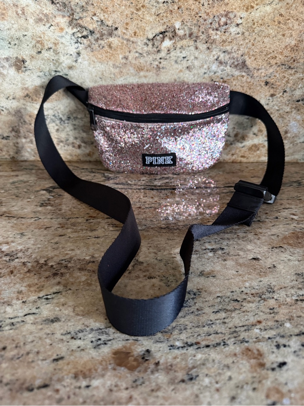 PINK Glitter Fanny Pack - Rose Pink Sparkle